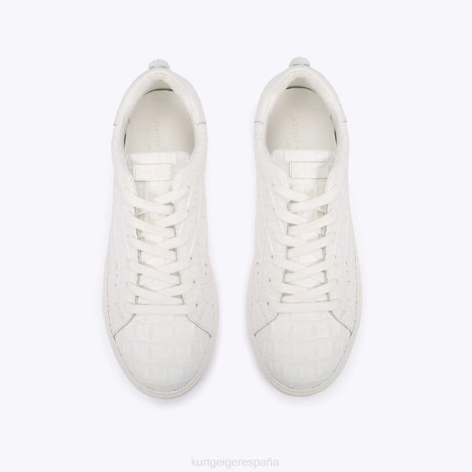 Kurt Geiger hombres cocodrilo laney de londres 2LPR603 | calzados blanco